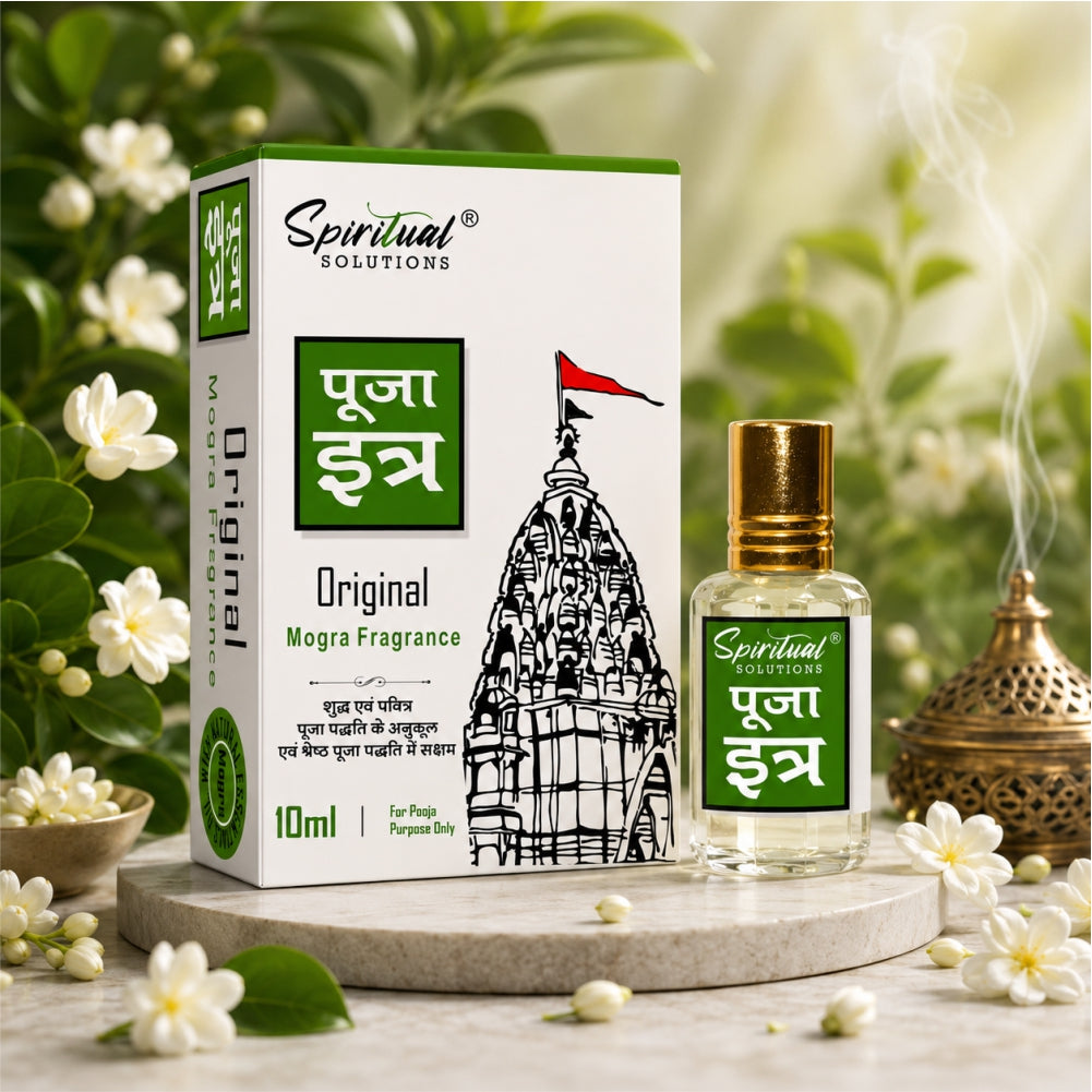 Pooja Itra Mogra 10 ml | Pure & Natural Attar for Mandir, Home Pooja, Worship & Meditation