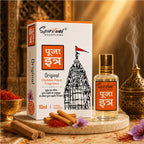 Pooja Itra Chandan Kesar 10 ml | Pure & Natural Attar for Mandir, Home Pooja, Worship & Meditation