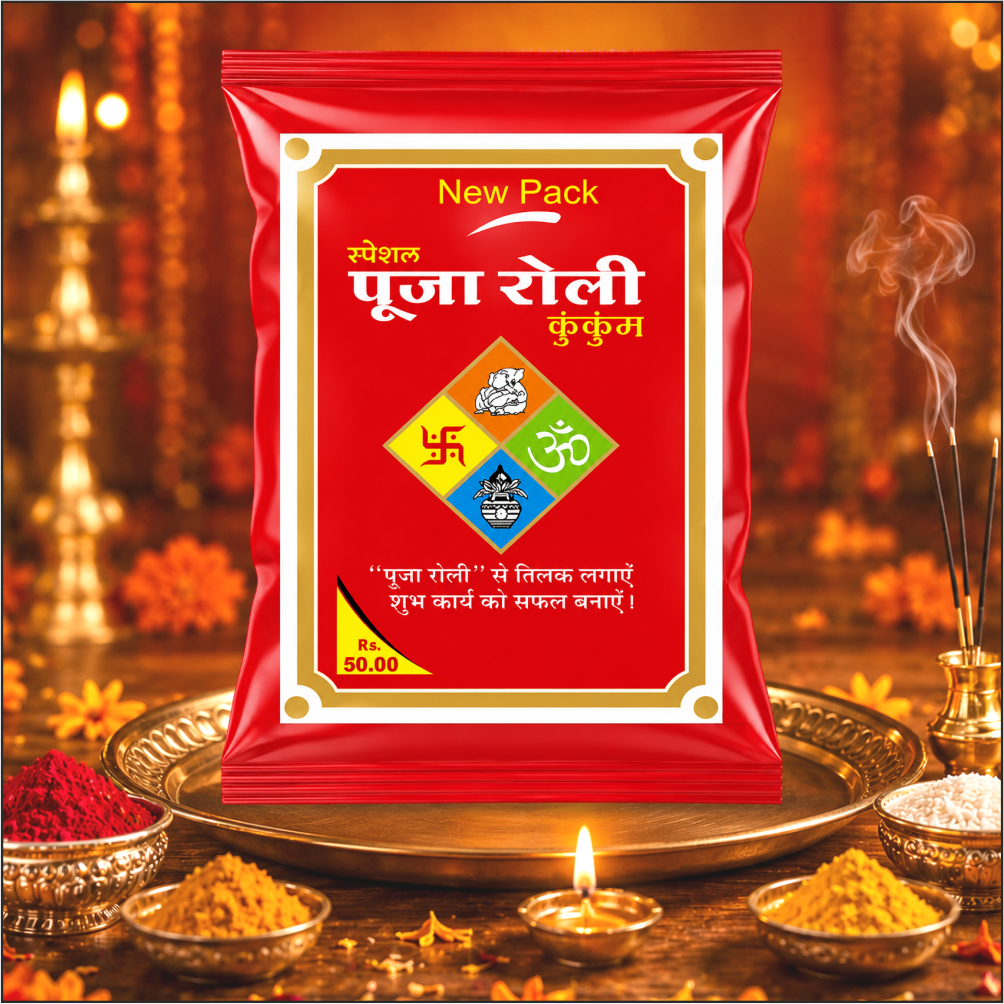 Special Puja Roli Kumkum 500 gm | Traditional Puja Tilak Powder for Daily Rituals