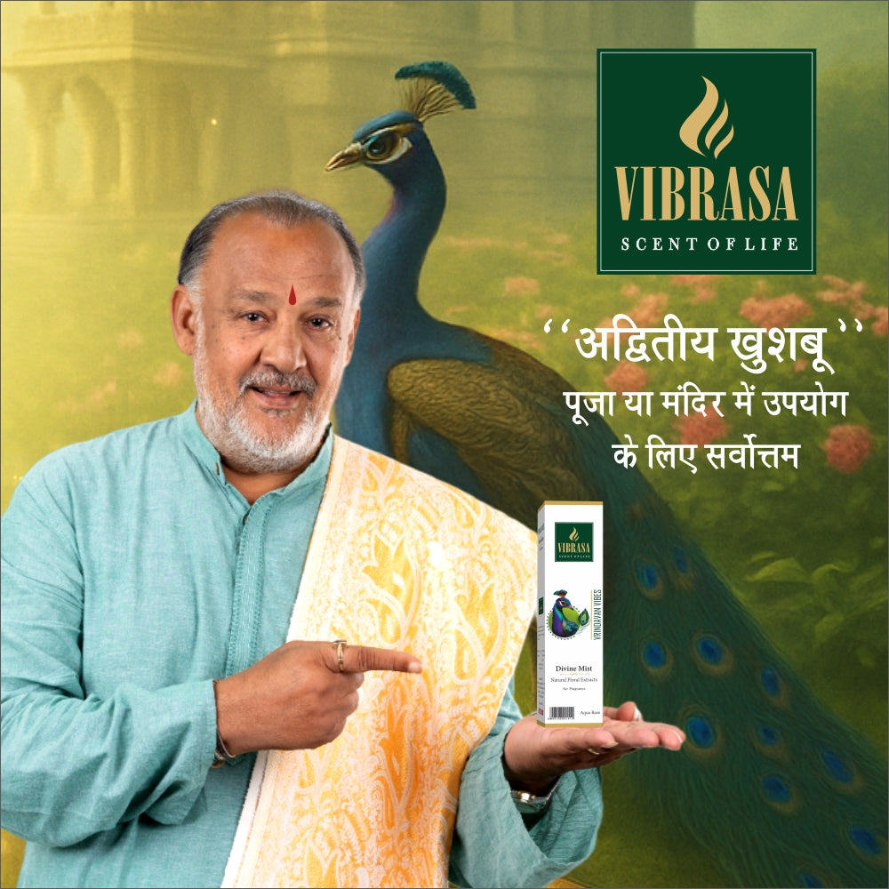 Divine Mist Vrindavan Vibes 100 ML Air Freshener Spray | Premium Air Freshener for Home and Mandir