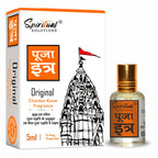 Pooja Itra Chandan Kesar (5ml Each) - Pack of 3 | Pure & Natural Attar for Mandir, Home Pooja, Worship & Meditation