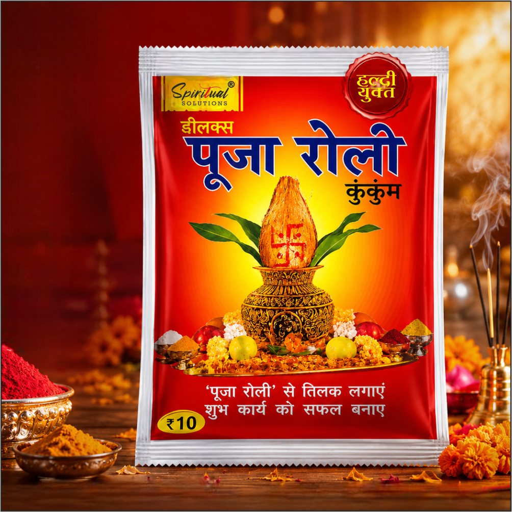 Deluxe Puja Roli Kumkum 16 gm | Traditional Puja Tilak Powder for Daily Rituals