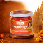 Deluxe Pooja Sindoor 125 Gm jar | Bright Orange Vermilion Powder for Temple, Puja & Spiritual Rituals