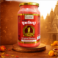 Deluxe Pooja Sindoor 1 Kg Jar | Bright Orange Vermilion Powder for Temple, Puja & Spiritual Rituals