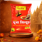 Special Pooja Sindoor 50 Gm | Bright Orange Vermilion Powder for Temple, Puja & Spiritual Rituals
