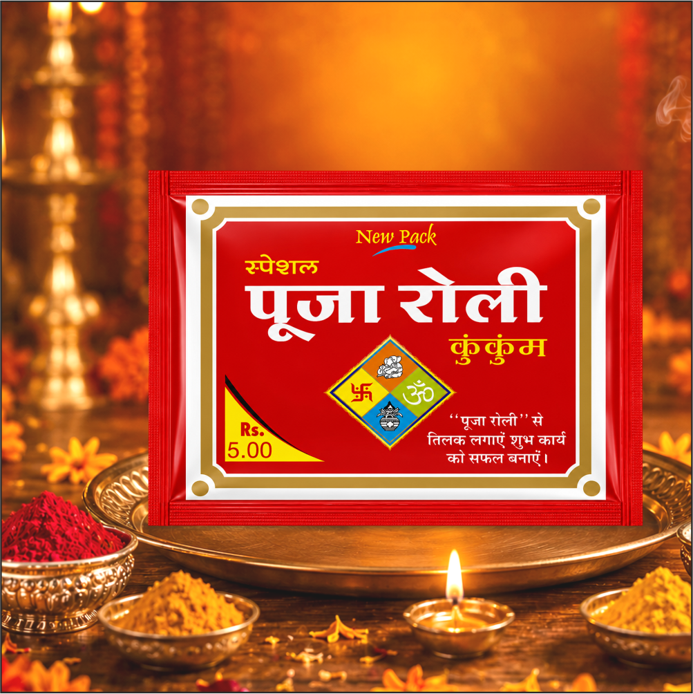 Special Puja Roli Kumkum 6 gm | Traditional Puja Tilak Powder for Daily Rituals