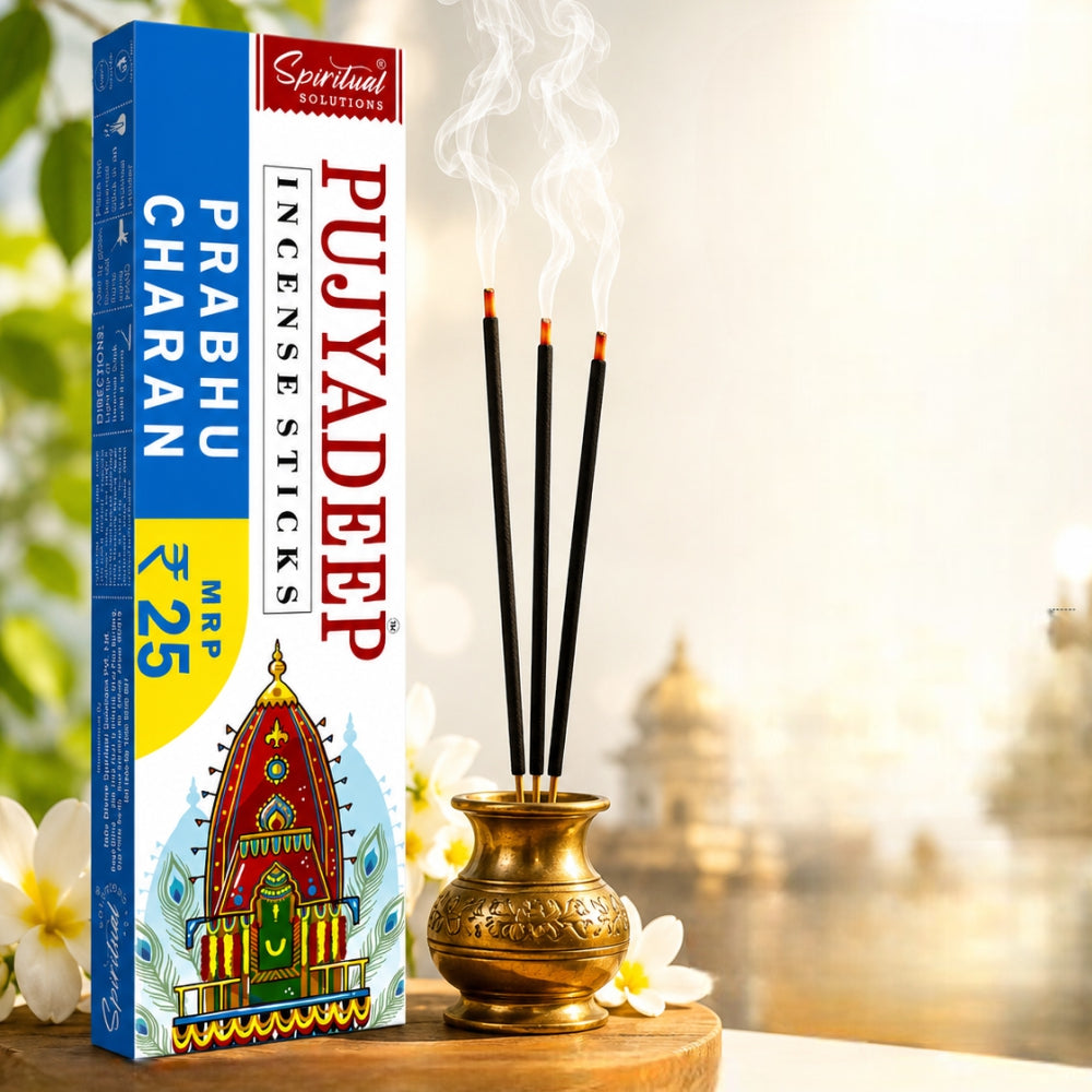 Premium Incense Sticks Prabhu Charan | Long Lasting Natural Fragrance Agarbatti for Puja, Meditation, Home & Spiritual Ambience