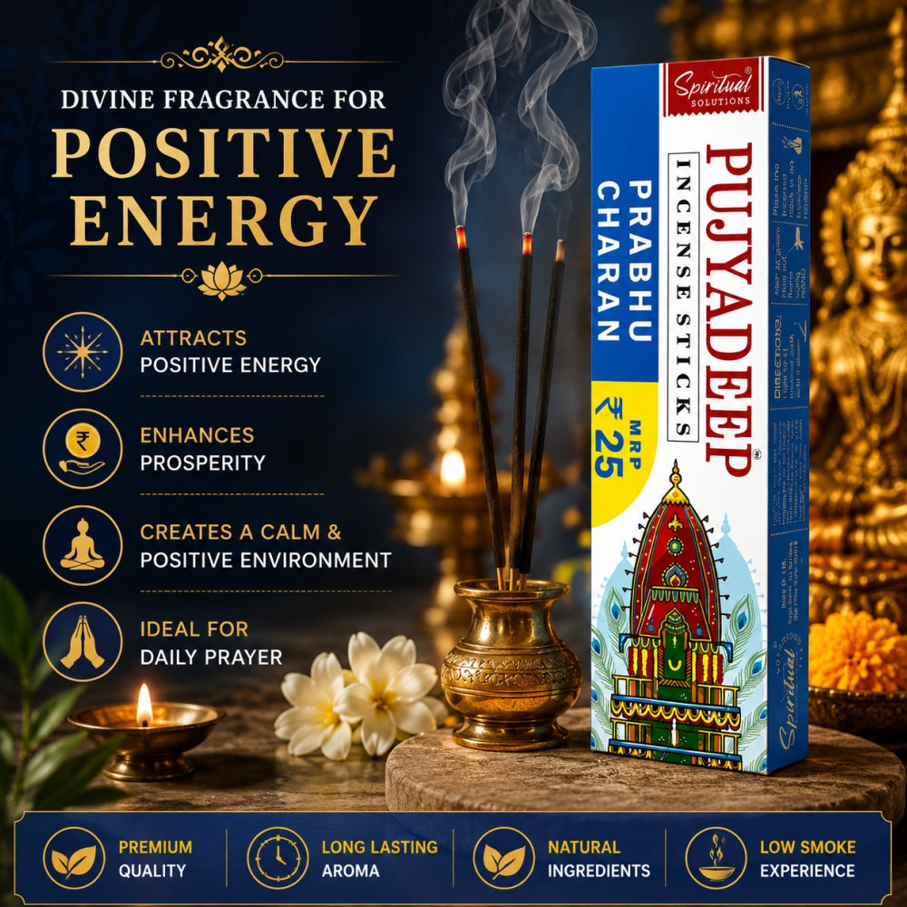 Premium Incense Sticks Prabhu Charan | Long Lasting Natural Fragrance Agarbatti for Puja, Meditation, Home & Spiritual Ambience