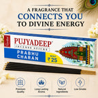 Premium Incense Sticks Prabhu Charan | Long Lasting Natural Fragrance Agarbatti for Puja, Meditation, Home & Spiritual Ambience