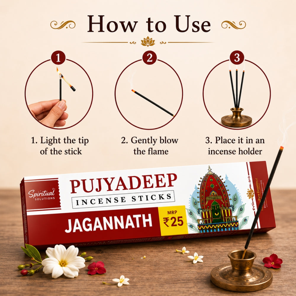 Premium Incense Sticks Jagannath | Long Lasting Natural Fragrance Agarbatti for Puja, Meditation, Home & Spiritual Ambience