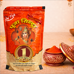 Deluxe Pooja Sindoor 1 Kg Zipper Pack | Bright Orange Vermilion Powder for Temple, Puja & Spiritual Rituals