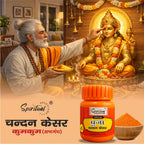 Premium Orange Chandan Kesar Powder Pack of 12 (20g Each) | Pure Puja & Tilak Powder