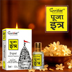 Pooja Itra Jasmine (5ml Each) - Pack of 3 | Pure & Natural Attar for Mandir, Home Pooja, Worship & Meditation