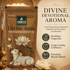 Divine Aura Premium Incense Sticks Zipper Pouch - Pack of 4 (90 g Each) | Long Lasting Natural Fragrance Agarbatti for Puja, Meditation, Home & Spiritual Ambience