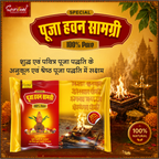 Premium Puja Havan Samagri 1 kg Pouch | Pure Ingredients for Hawan, Pooja & Spiritual Rituals