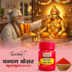 Premium Red Chandan Kesar Powder Pack of 12 (20g Each) | Pure Puja & Tilak Powder
