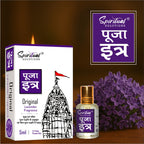 Pooja Itra Lavender (5ml Each) - Pack of 3 | Pure & Natural Attar for Mandir, Home Pooja, Worship & Meditation
