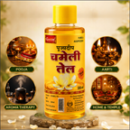Pujyadeep Chameli (Jasmine) Oil 200 ML for Puja | Pure Jasmine Oil for Daily Rituals & Aarti