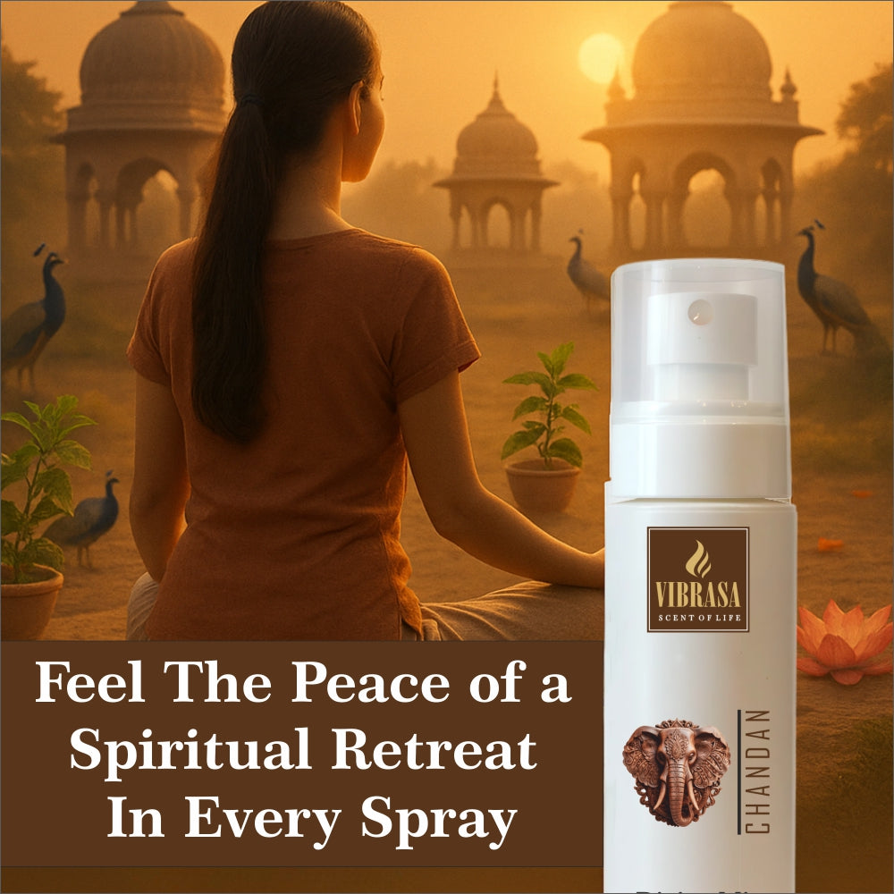 Divine Mist Chandan 100 ML Air Freshener Spray | Premium Air Freshener for Home and Mandir