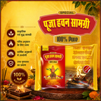 Premium Puja Havan Samagri 500 gm Pouch | Pure Ingredients for Hawan, Pooja & Spiritual Rituals