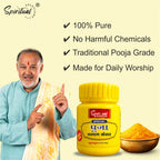 Premium Yellow Chandan Kesar Powder Pack of 12 (20g Each) | Pure Puja & Tilak Powder