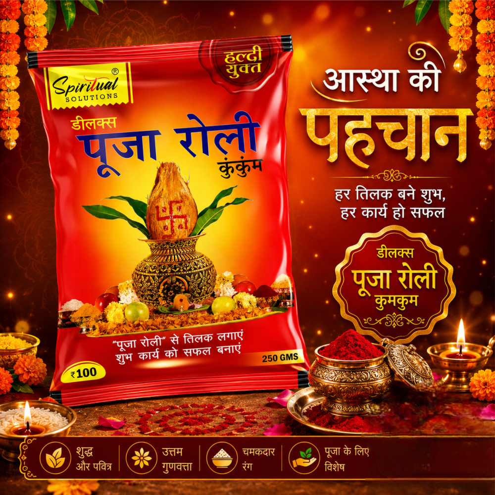 Deluxe Puja Roli Kumkum 250 gm | Traditional Puja Tilak Powder for Daily Rituals
