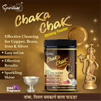 Chaka Chak Metal Shining Powder 1 Kg - Pack of 1 | Cleans Brass, Copper, Iron & Silver | Easy to Use, Sparkling Shine with Pleasant Fragrance