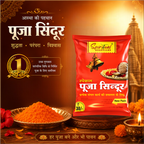 Special Pooja Sindoor 50 Gm | Bright Orange Vermilion Powder for Temple, Puja & Spiritual Rituals
