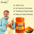 Premium Orange Chandan Kesar Powder Pack of 12 (20g Each) | Pure Puja & Tilak Powder