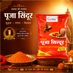 Special Pooja Sindoor 500 Gm | Bright Orange Vermilion Powder for Temple, Puja & Spiritual Rituals