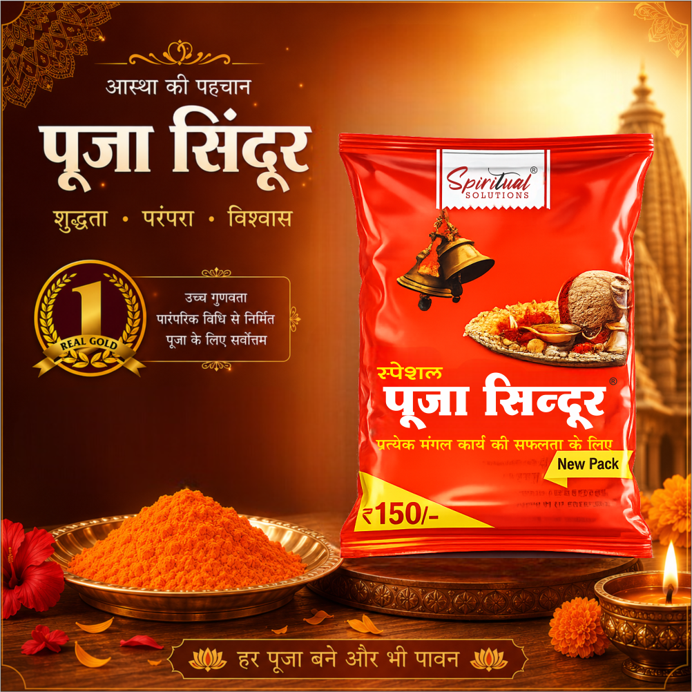 Special Pooja Sindoor 500 Gm | Bright Orange Vermilion Powder for Temple, Puja & Spiritual Rituals