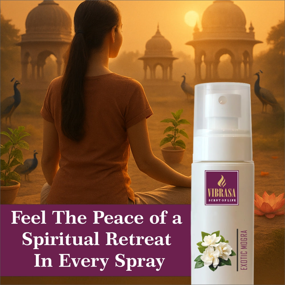 Divine Mist Exotic Mogra 100 ML Air Freshener Spray | Premium Air Freshener for Home and Mandir