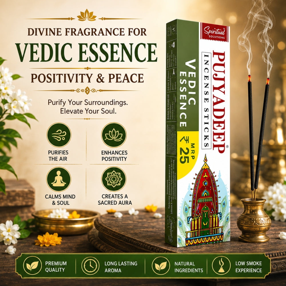 Premium Incense Sticks Vedic Essence | Long Lasting Natural Fragrance Agarbatti for Puja, Meditation, Home & Spiritual Ambience