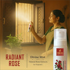Divine Mist Radiant Rose 100 ML Air Freshener Spray | Premium Air Freshener for Home and Mandir