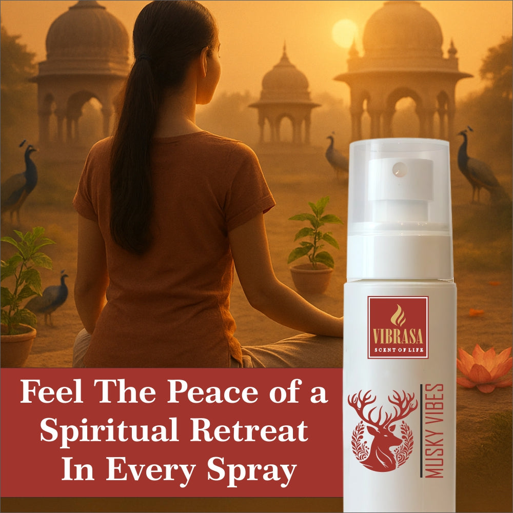 Divine Mist Musky Vibes 100 ML Air Freshener Spray | Premium Air Freshener for Home and Mandir