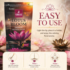 Lotus Bloom Premium Incense Sticks Zipper Pouch - Pack of 4 (90 g Each) | Long Lasting Natural Fragrance Agarbatti for Puja, Meditation, Home & Spiritual Ambience