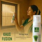 Divine Mist Khus Fusion 100 ML Air Freshener Spray | Premium Air Freshener for Home and Mandir