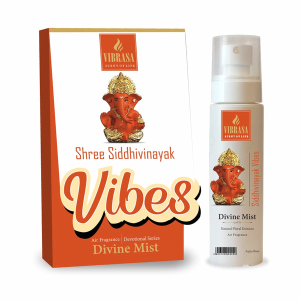 Divine Mist Shree Siddhivinayak Vibes 100 ML Air Freshener Spray | Premium Air Freshener for Home and Mandir