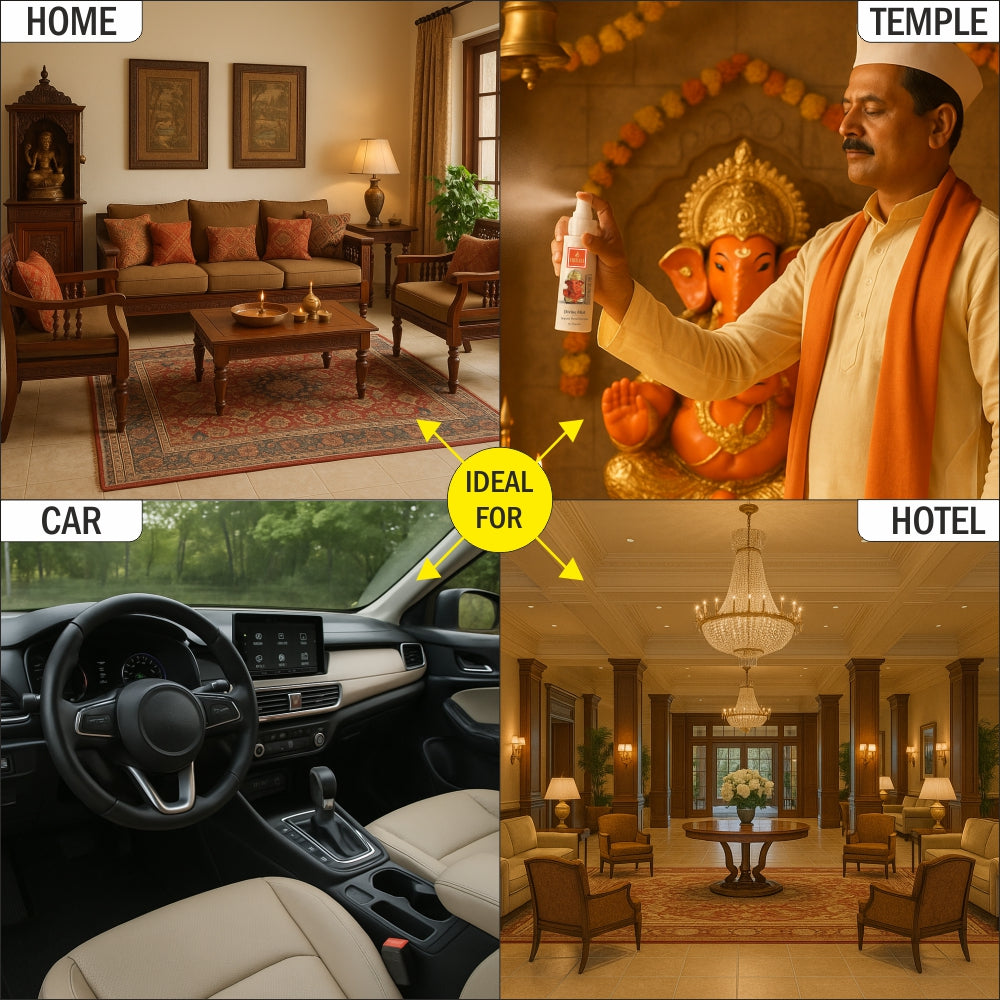 Divine Mist Shree Siddhivinayak Vibes 100 ML Air Freshener Spray | Premium Air Freshener for Home and Mandir