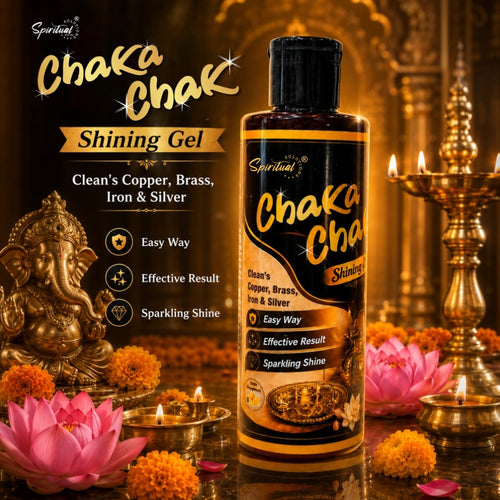 Chaka Chak Shining Gel 200 ml | Cleans Brass, Copper, Iron & Silver | Easy to Use, Sparkling Shine with Pleasant Fragrance