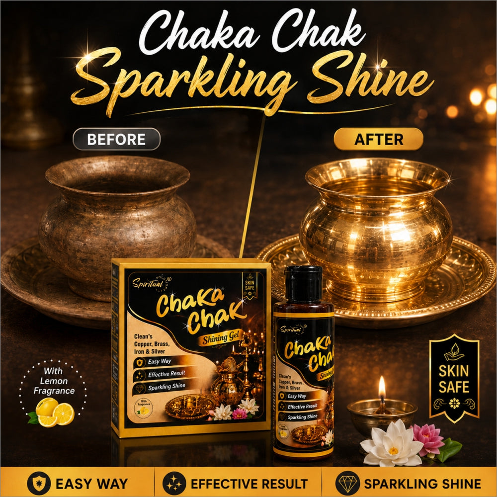 Chaka Chak Shining Gel 200 ml | Cleans Brass, Copper, Iron & Silver | Easy to Use, Sparkling Shine with Pleasant Fragrance