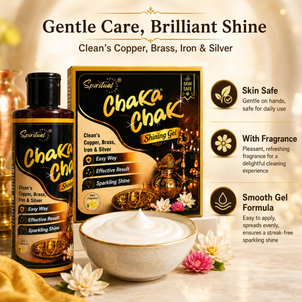 Chaka Chak Shining Gel 200 ml | Cleans Brass, Copper, Iron & Silver | Easy to Use, Sparkling Shine with Pleasant Fragrance