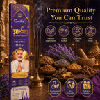 Prarthana Incense Sticks Lavender 9 Gm | Long Lasting Natural Fragrance Agarbatti for Puja, Meditation, Home & Spiritual Ambience