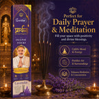Prarthana Incense Sticks Lavender 9 Gm | Long Lasting Natural Fragrance Agarbatti for Puja, Meditation, Home & Spiritual Ambience