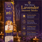 Prarthana Incense Sticks Lavender 9 Gm | Long Lasting Natural Fragrance Agarbatti for Puja, Meditation, Home & Spiritual Ambience