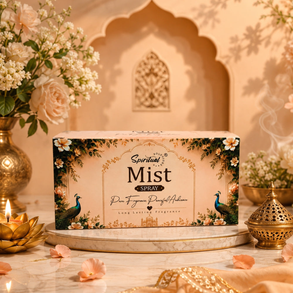 Spiritual Solutions Mist Spray Combo Pack of 12 – 6 Premium Fragrances, 20 ml Each | Chandan, Rose, Shyam Darbar, Mogra, Lavender & Kasturi