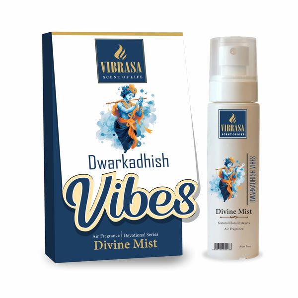 Divine Mist Dwarkadhish Vibes 100 ML Air Freshener Spray | Premium Air Freshener for Home and Mandir
