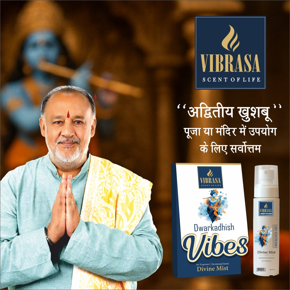 Divine Mist Dwarkadhish Vibes 100 ML Air Freshener Spray | Premium Air Freshener for Home and Mandir