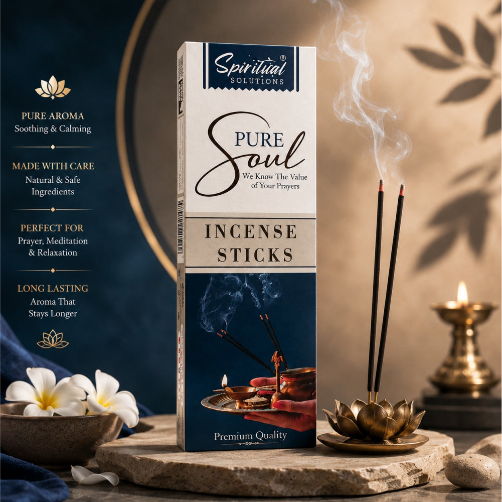 Pure Soul Premium Incense Sticks (35 g) | Long Lasting Natural Fragrance Agarbatti for Puja, Meditation, Home & Spiritual Ambience