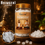 Spiritual Aroma Gift Set with Electric Kapoor Dani, Bhimseni Kapoor (100 g) & Sandalwood Aroma Oil (15 ml) for Puja, Meditation & Home Fragrance